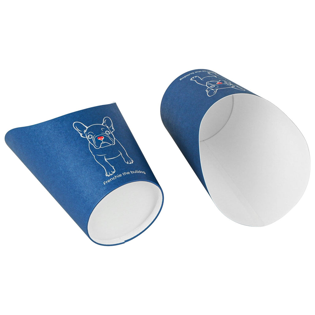 Bio Tek 12 oz Round Frenchie Paper Incline Cup - 3 1/2" x 3 1/2" x 4 3/4" - 100 count box