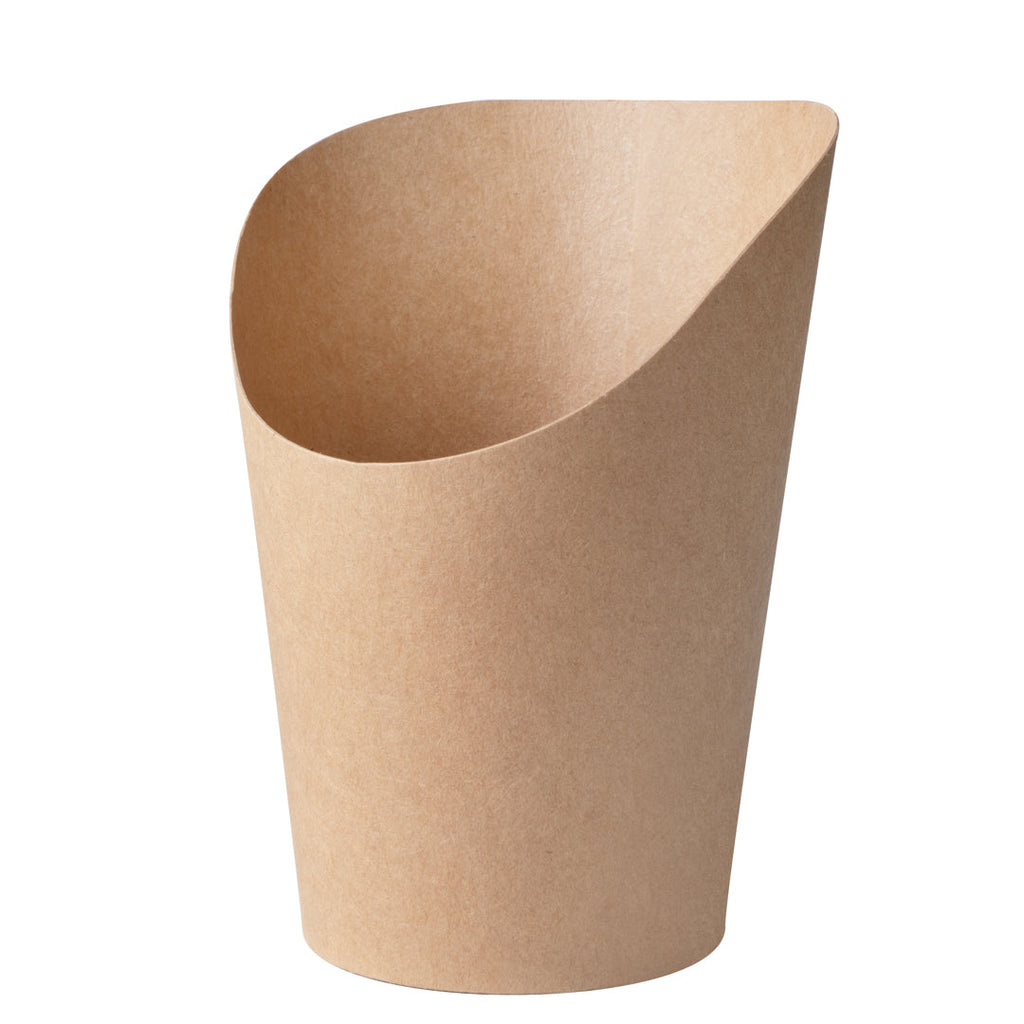 Bio Tek 12 oz Round Kraft Paper Incline Cup - 3 1/2" x 3 1/2" x 4 3/4" - 100 count box