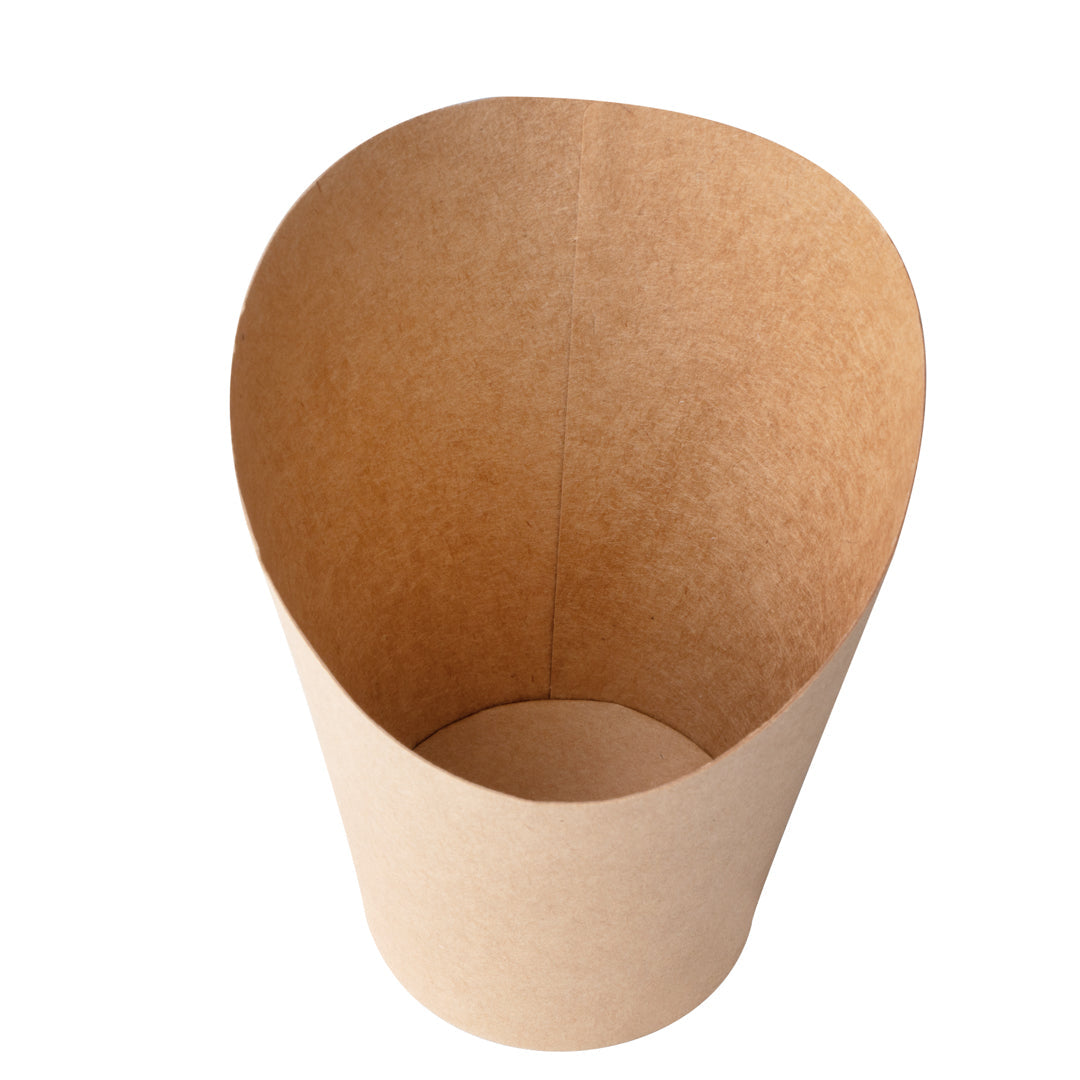 Bio Tek 12 oz Round Kraft Paper Incline Cup - 3 1/2" x 3 1/2" x 4 3/4" - 100 count box