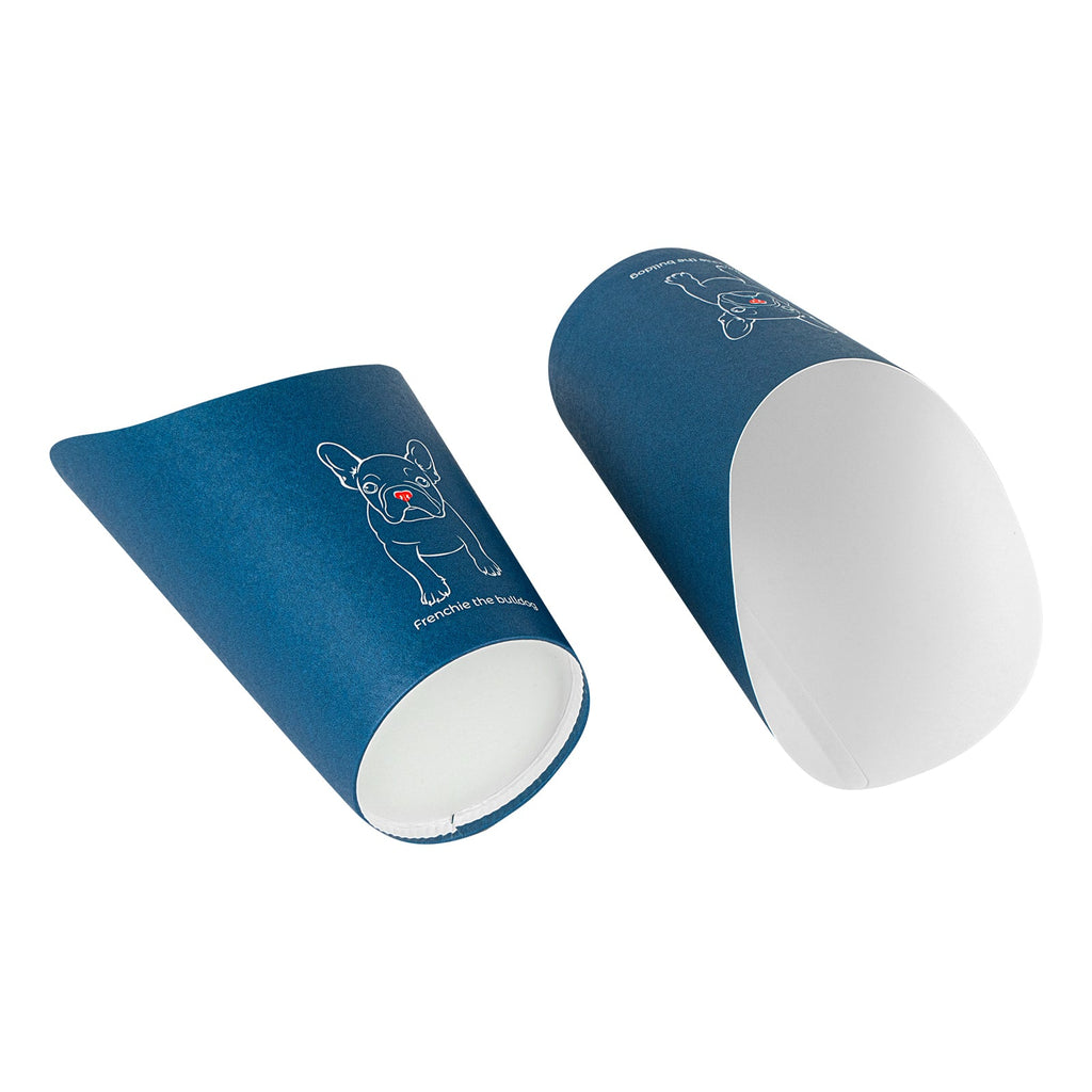 Bio Tek 16 oz Round Frenchie Paper Incline Cup - 3 1/2" x 3 1/2" x 5 3/4" - 100 count box
