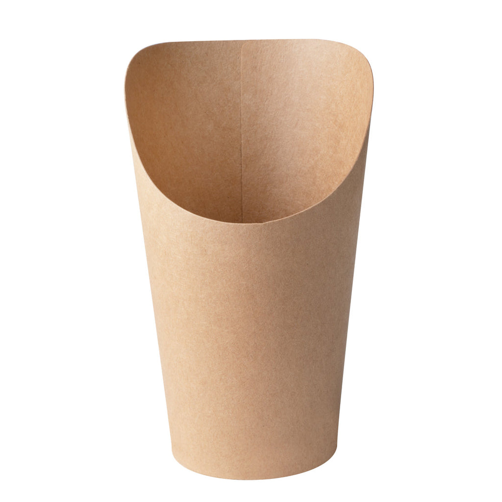 Bio Tek 16 oz Round Kraft Paper Incline Cup - 3 1/2" x 3 1/2" x 5 3/4" - 100 count box