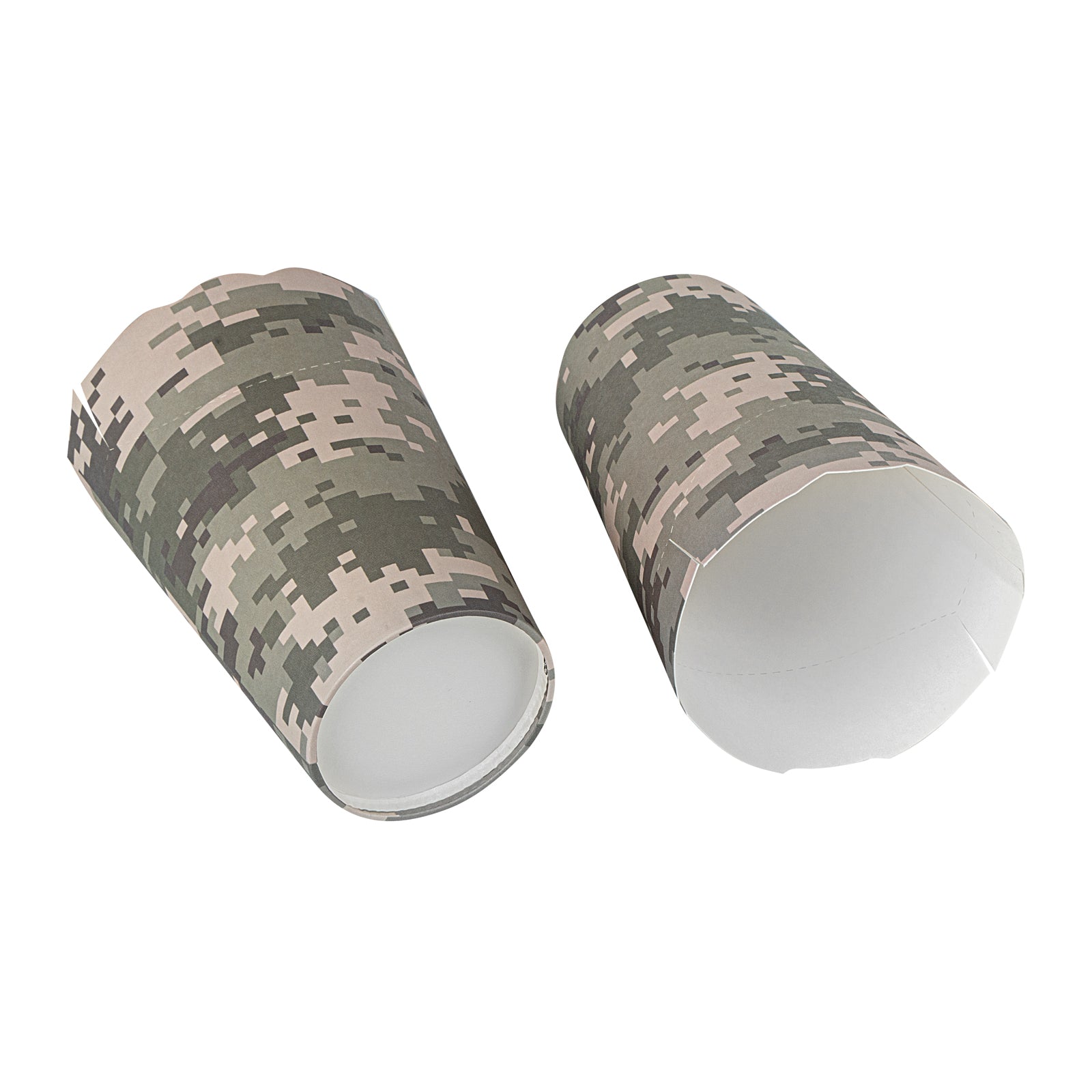 Bio Tek 16 oz Round Camouflage Paper To Go Fry Cup - 3 1/4" x 3 1/4" x 4 1/4" - 100 count box