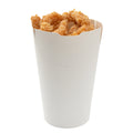 Bio Tek 16 oz Round White Paper To Go Fry Cup - 3 1/4" x 3 1/4" x 4 1/4" - 100 count box