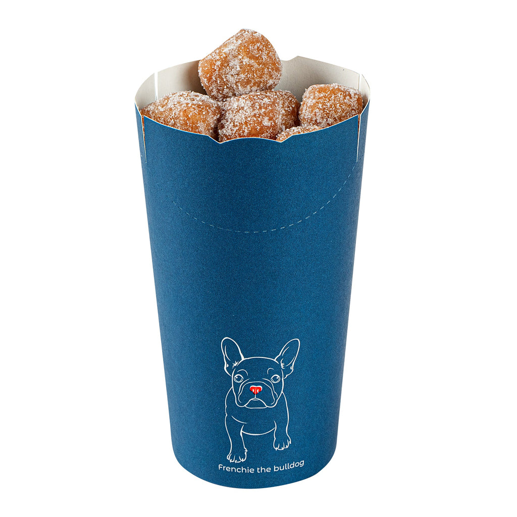 Bio Tek 20 oz Round Frenchie Paper To Go Fry Cup - 3 1/4" x 3 1/4" x 5" - 100 count box