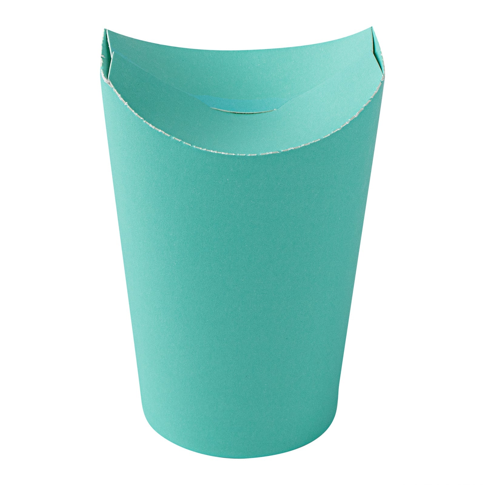 Bio Tek 20 oz Round Turquoise Paper To Go Fry Cup - 3 1/4" x 3 1/4" x 5" - 100 count box