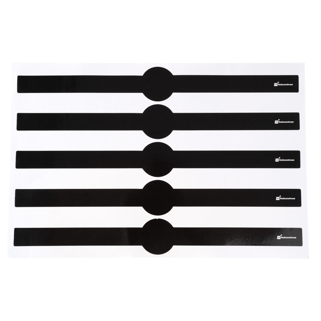Chef 101 Black Paper Packaging Band - Adhering - 12" - 100 count box