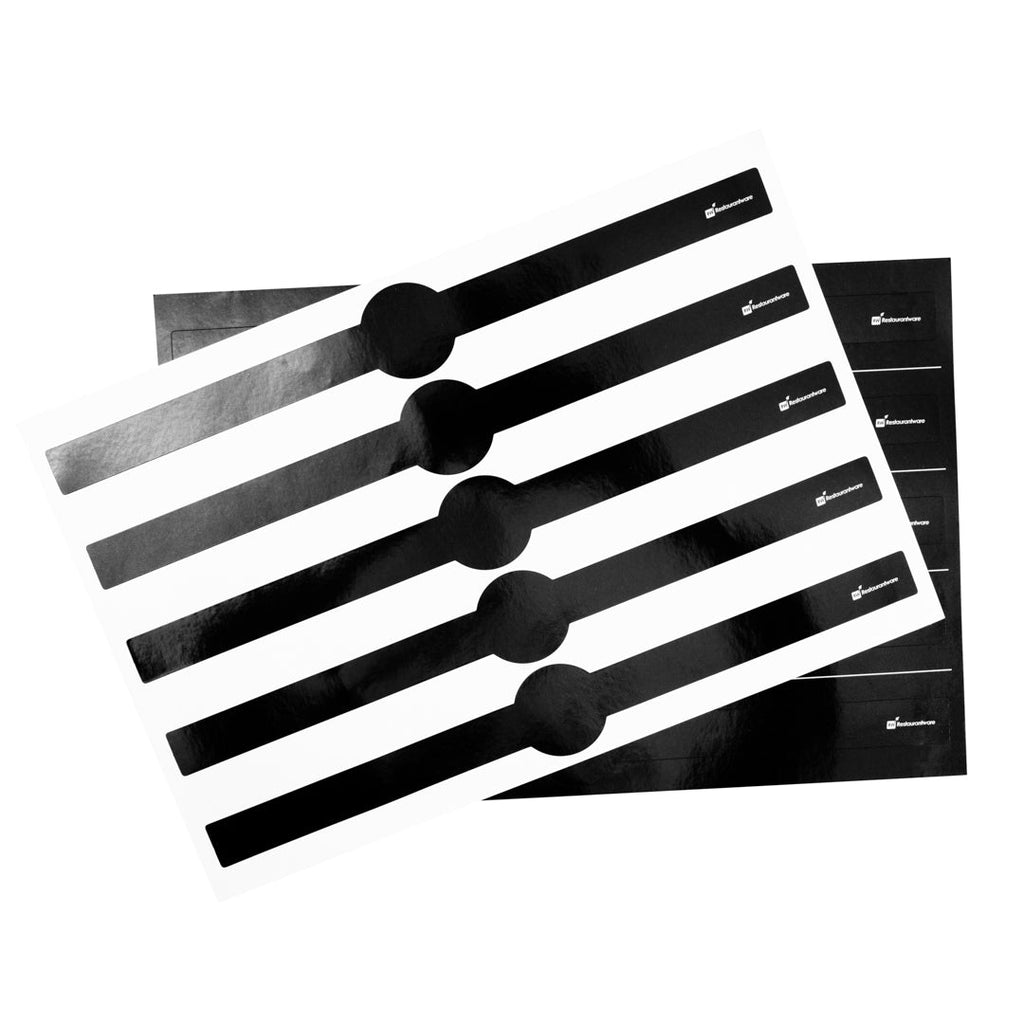 Chef 101 Black Paper Packaging Band - Adhering - 12" - 100 count box
