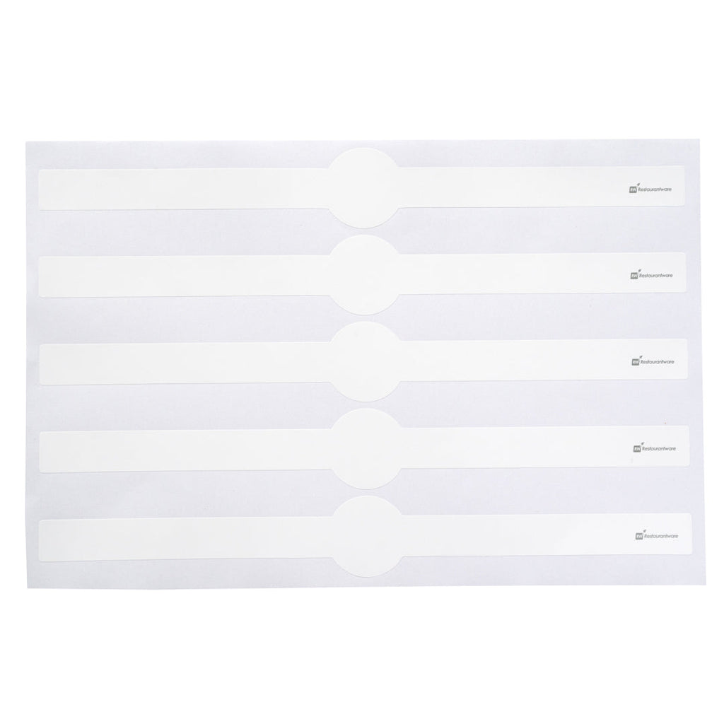 Chef 101 Round White Paper Packaging Band - Adhering - 12" - 100 count box
