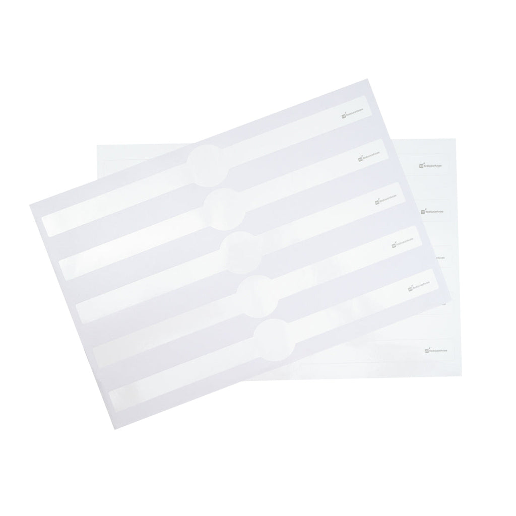 Chef 101 Round White Paper Packaging Band - Adhering - 12" - 100 count box