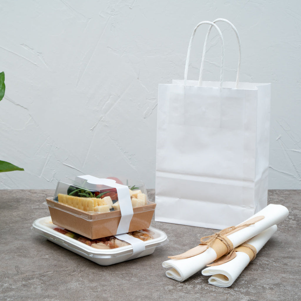 Chef 101 Round White Paper Packaging Band - Adhering - 12" - 100 count box