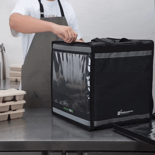 Cater Tek Black Insulated Food Delivery / Catering Bag - with Removable Insert - 17 3/4" - 1 count box
