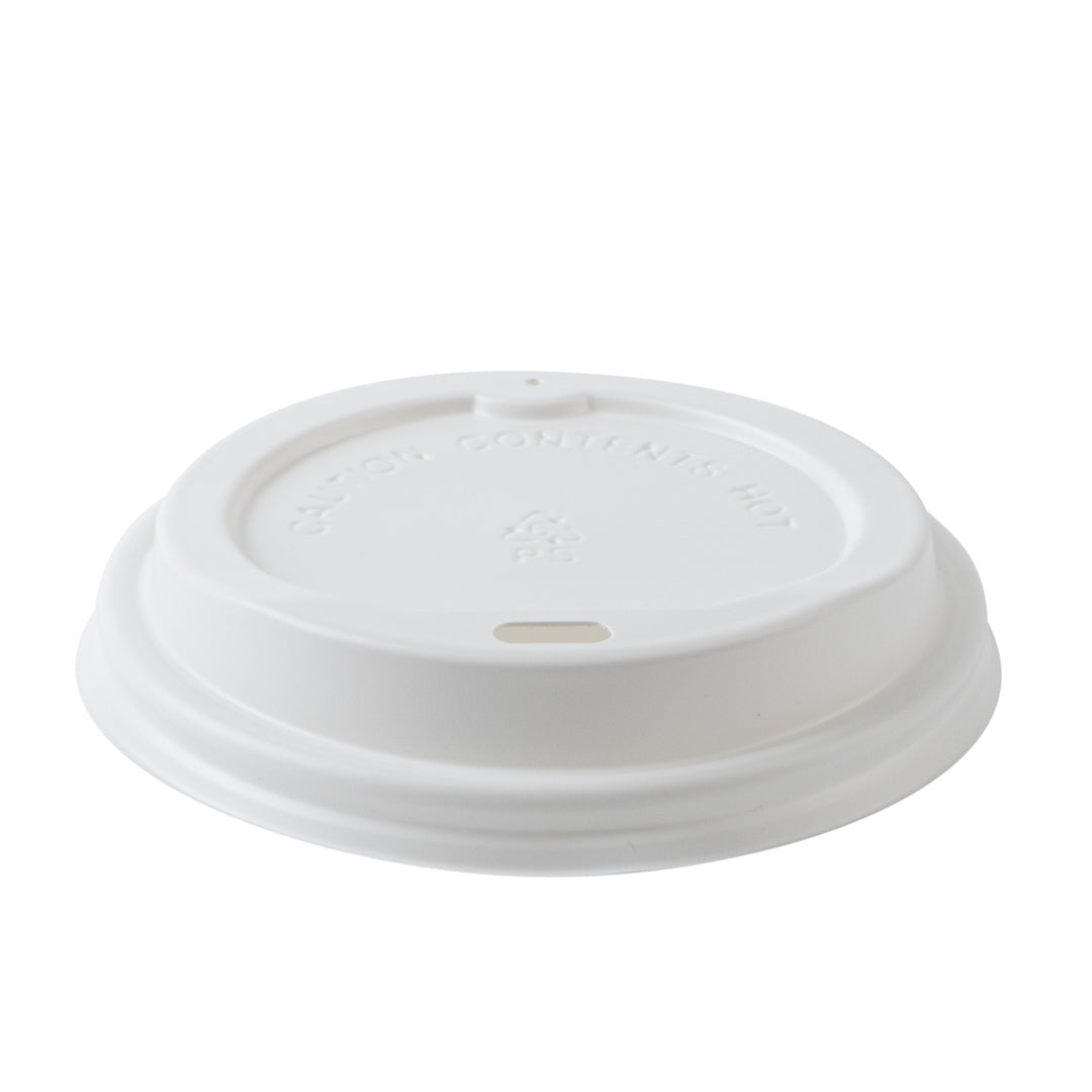 Restpresso 8 oz Yellow Paper Ripple Wall Coffee Cup - with White Lid - 3 1/2" x 3 1/2" x 4" - 20 count box