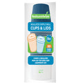 Restpresso 8 oz Midnight Blue Paper Ripple Wall Coffee Cup - with White Lid - 3 1/2" x 3 1/2" x 4" - 20 count box