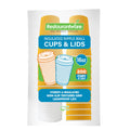 Restpresso 16 oz Yellow Paper Ripple Wall Coffee Cup - with White Lid - 3 1/2" x 3 1/2" x 6 1/4" - 200 count box
