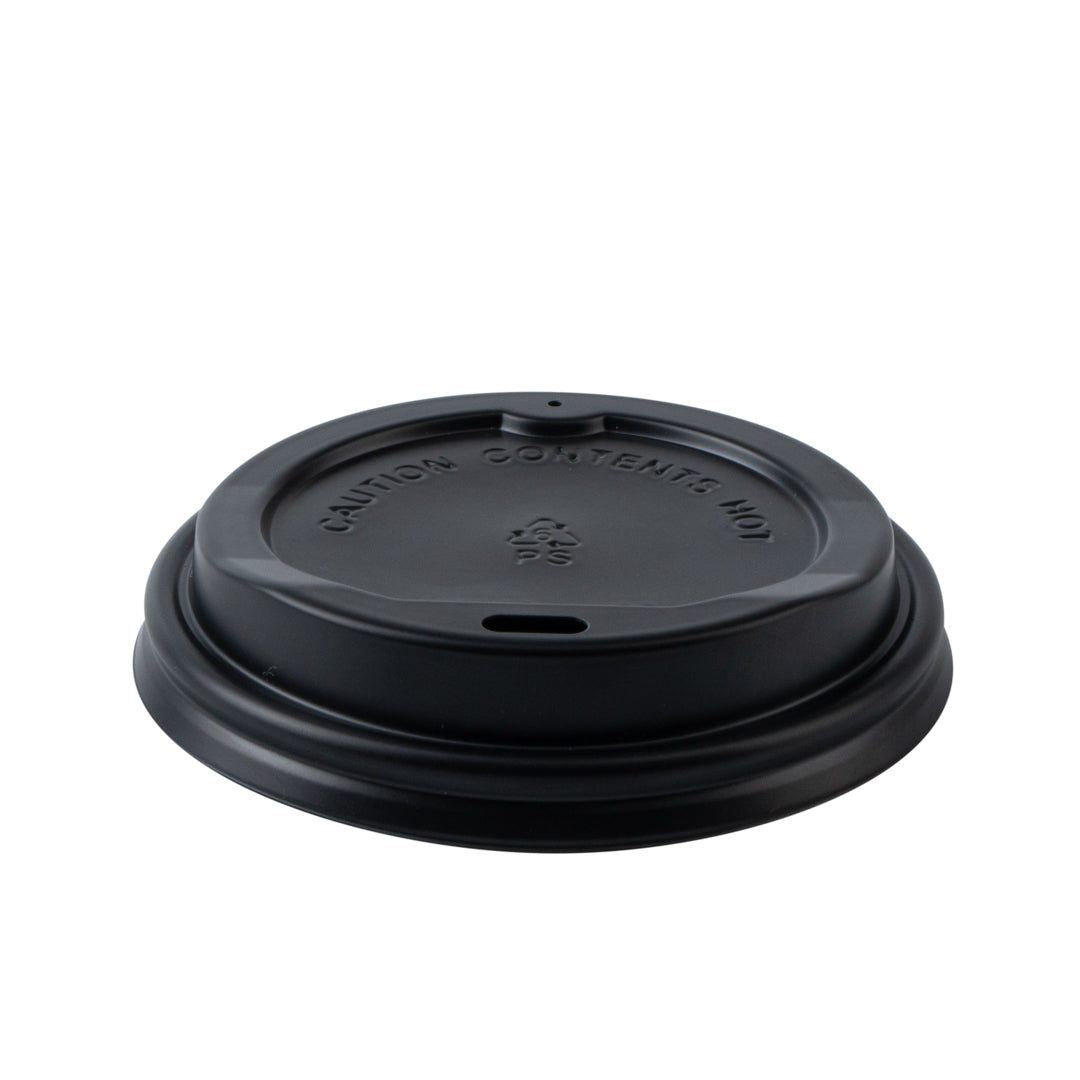 Restpresso 16 oz Gray Paper Ripple Wall Coffee Cup - with Black Lid - 3 1/2" x 3 1/2" x 6 1/4" - 200 count box