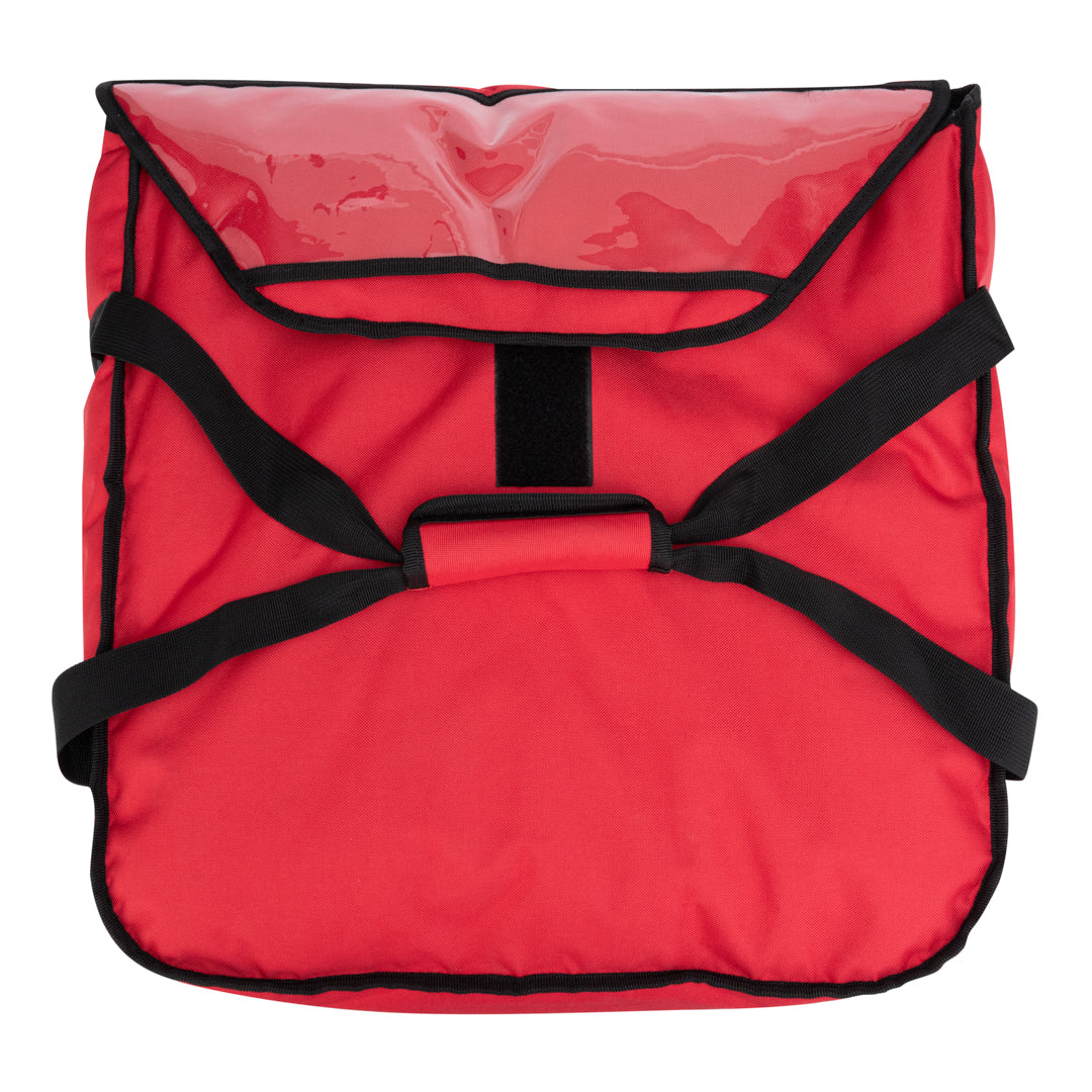 Delivery Tek Red Pizza Bag - Holds 5-18" or 6-16", Insulated - 19 1/2" x 19 1/2" x 12 1/2" - 1 count box