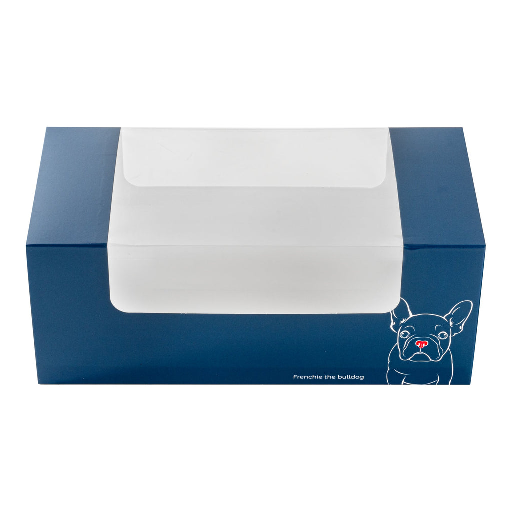 Pastry Tek Frenchie Paper Pastry / Cake Box - with Window - 9 3/4" x 4 3/4" x 4" - 100 count box