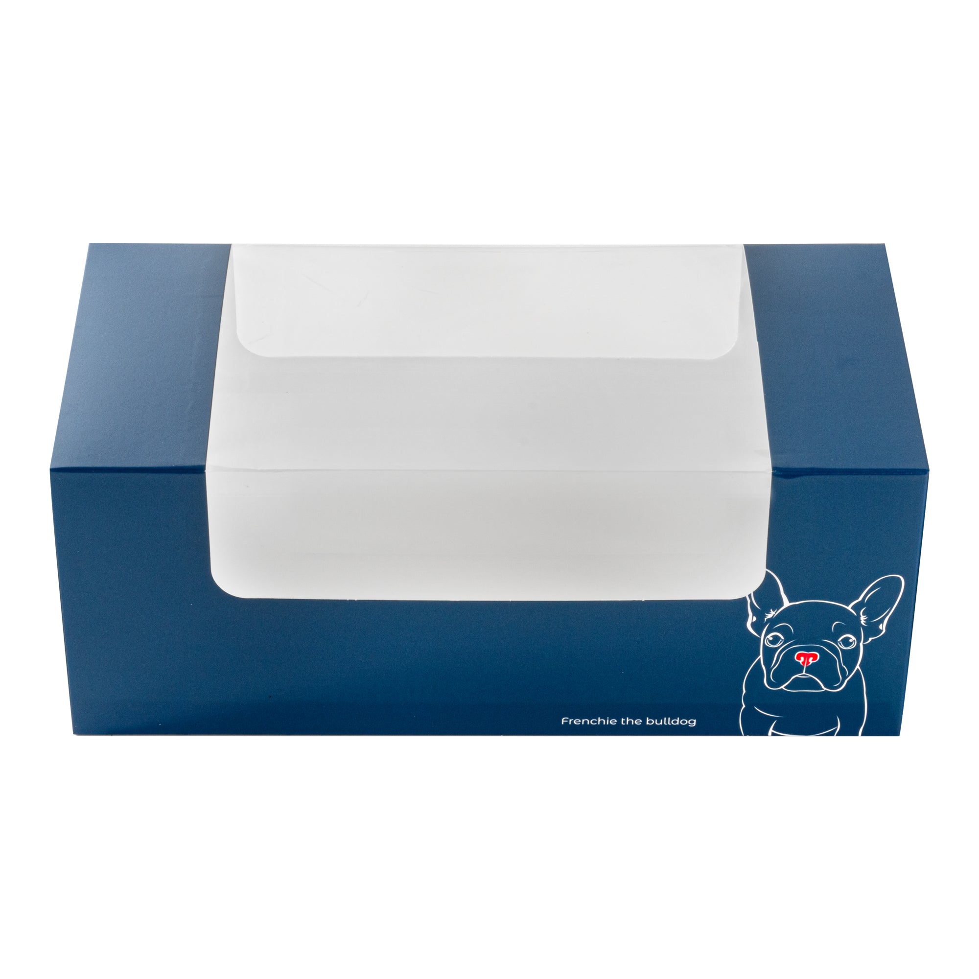 Pastry Tek Frenchie Paper Pastry / Cake Box - with Window - 9 3/4" x 4 3/4" x 4" - 100 count box