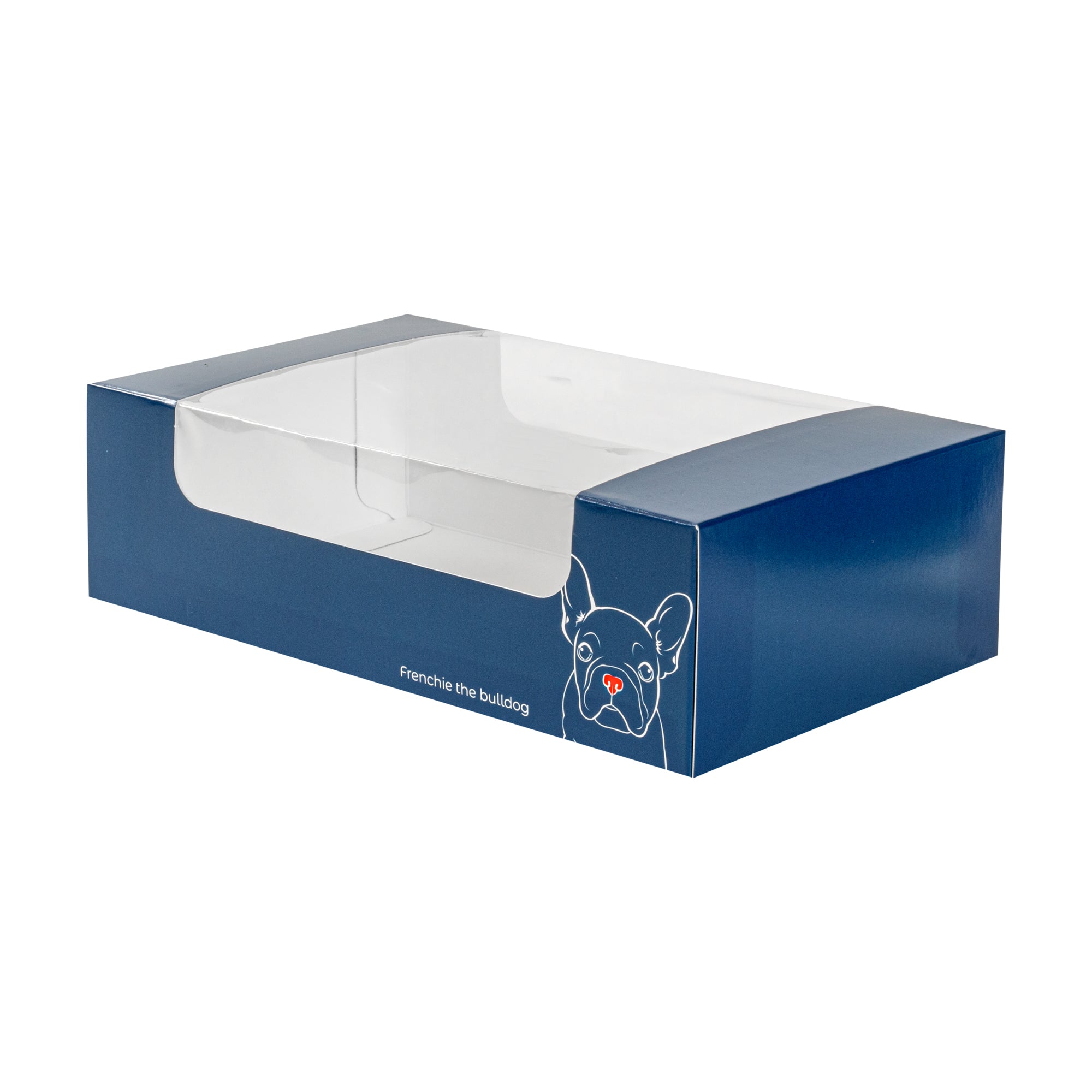 Pastry Tek Frenchie Paper Pastry / Cake Box - with Window - 7 3/4" x 4 3/4" x 2 1/4" - 100 count box
