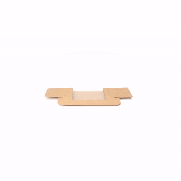 Pastry Tek Kraft Paper Pastry / Cake Box - with Window - 7 3/4" x 4 3/4" x 2 1/4" - 100 count box