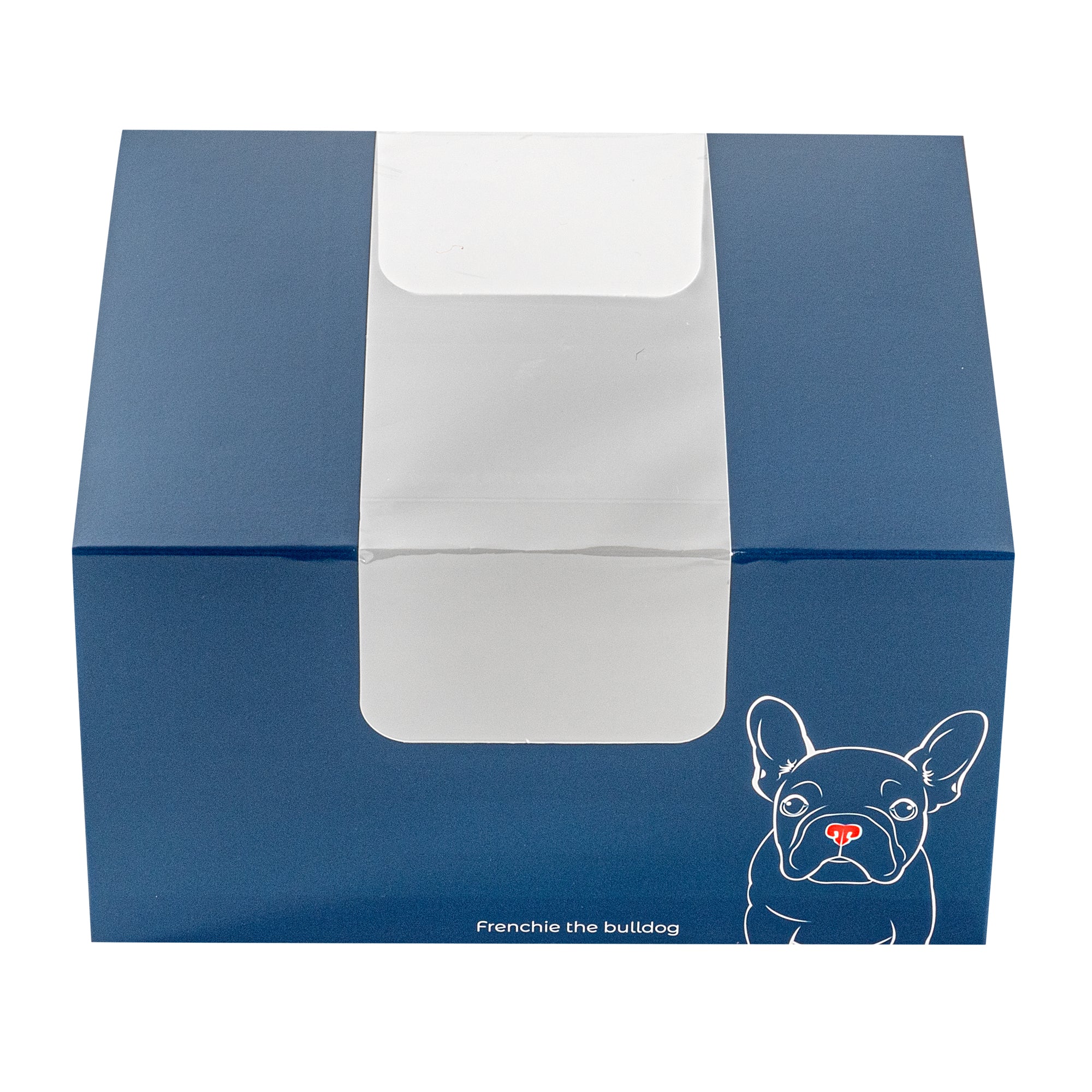 Pastry Tek Frenchie Paper Pastry / Cake Box - with Window - 7" x 6" x 4"- 100 count box