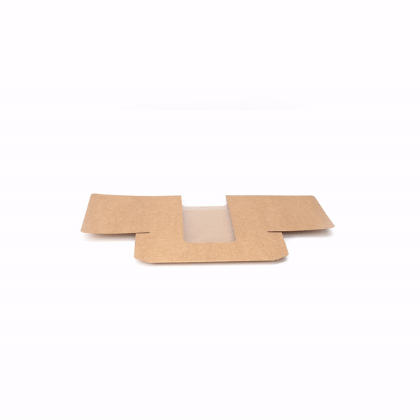 Pastry Tek Kraft Paper Pastry / Cake Box - with Window - 7" x 6" x 4" - 100 count box
