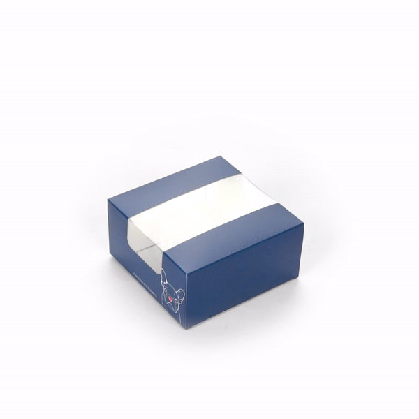 Pastry Tek Frenchie Paper Pastry / Cake Box - with Window - 6 1/4" x 6 1/4" x 3 1/4" - 100 count box