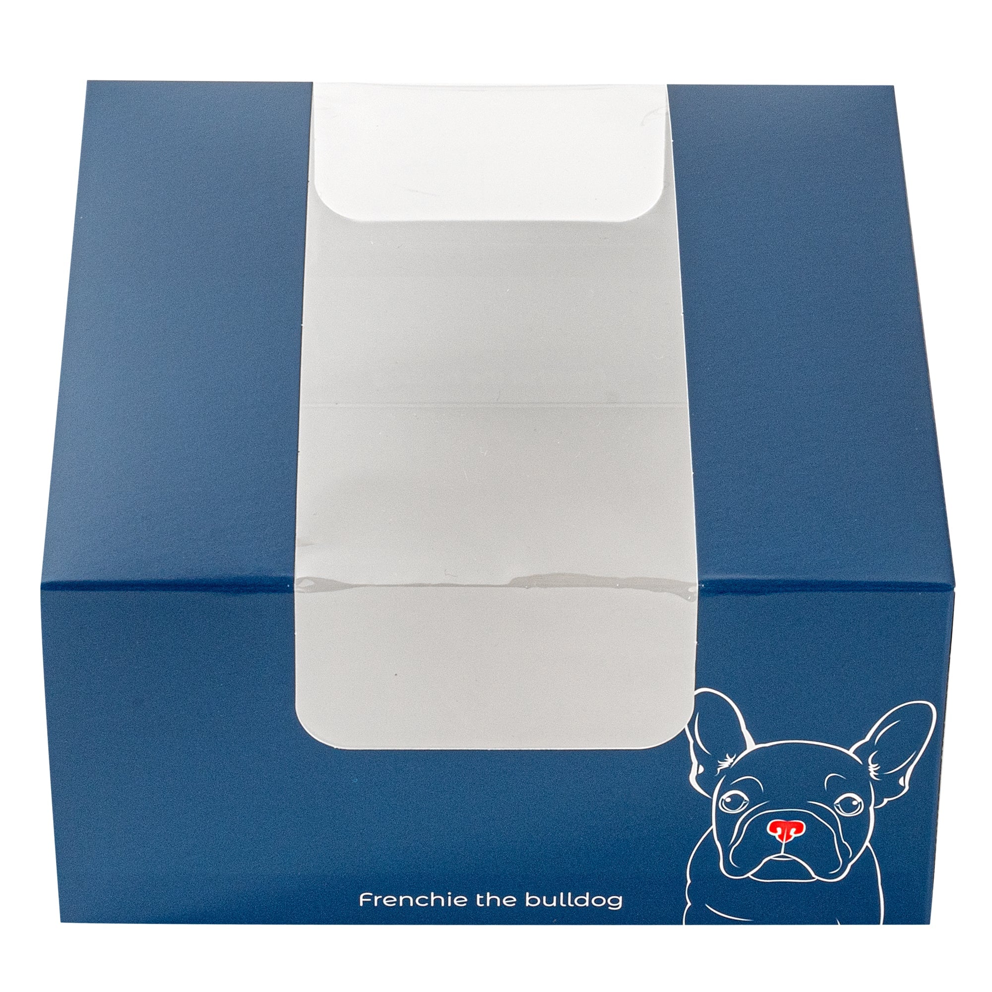 Pastry Tek Frenchie Paper Pastry / Cake Box - with Window - 6 1/4" x 6 1/4" x 3 1/4" - 100 count box