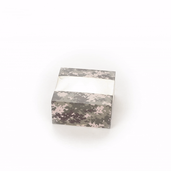 Pastry Tek Camouflage Paper Pastry / Cake Box - with Window - 6 1/4" x 6 1/4" x 3 1/4" - 100 count box