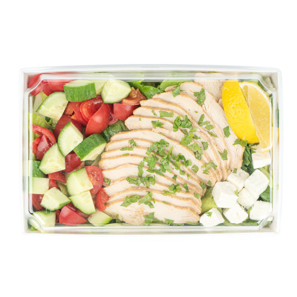 Matsuri Vision Rectangle White Paper Medium Sushi Tray - 8" x 5" x 1 1/2" - 100 count box