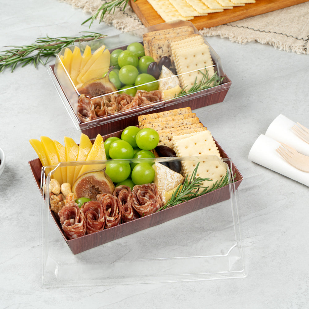 Matsuri Vision Clear Plastic Lid - Fits Medium Sushi Tray - 100 count box
