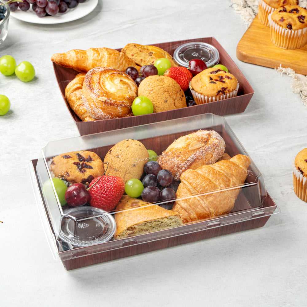 Matsuri Vision Clear Plastic Lid - Fits Large Sushi Tray - 100 count box