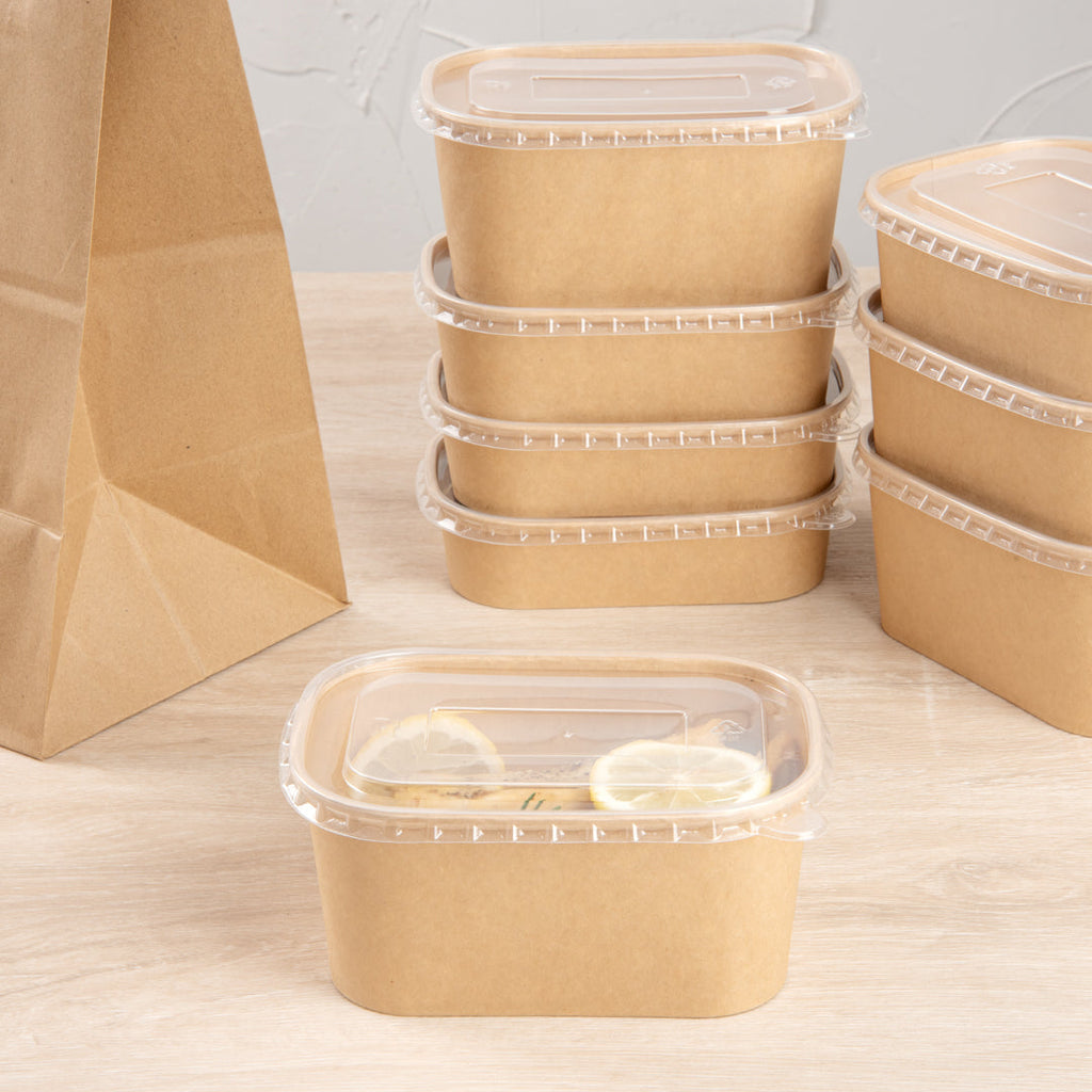 Bio Tek Oval Clear Plastic Lid - Fits Serving Container - 100 count box