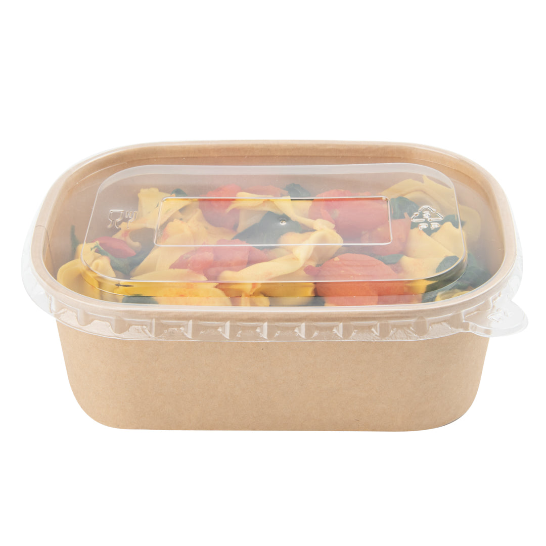 Bio Tek Oval Clear Plastic Lid - Fits Serving Container - 100 count box