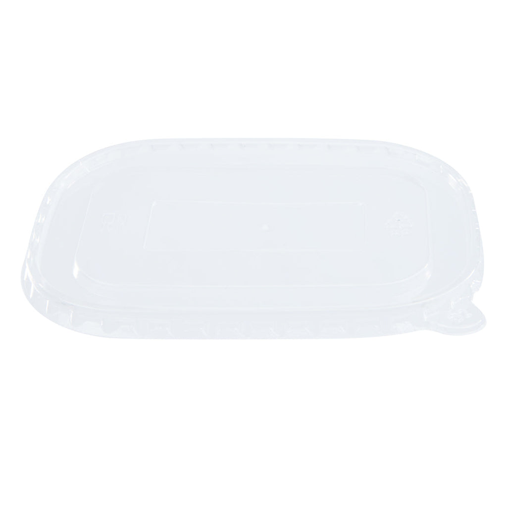 Bio Tek Oval Clear Plastic Lid - Fits Serving Container - 100 count box