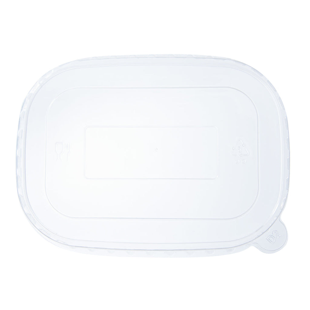 Bio Tek Oval Clear Plastic Lid - Fits Serving Container - 100 count box