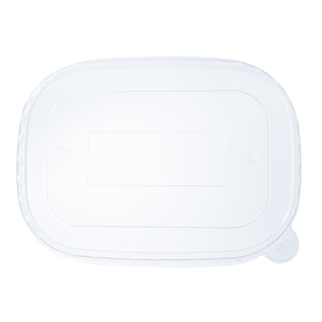 Bio Tek Oval Clear Plastic Lid - Fits Serving Container - 100 count box