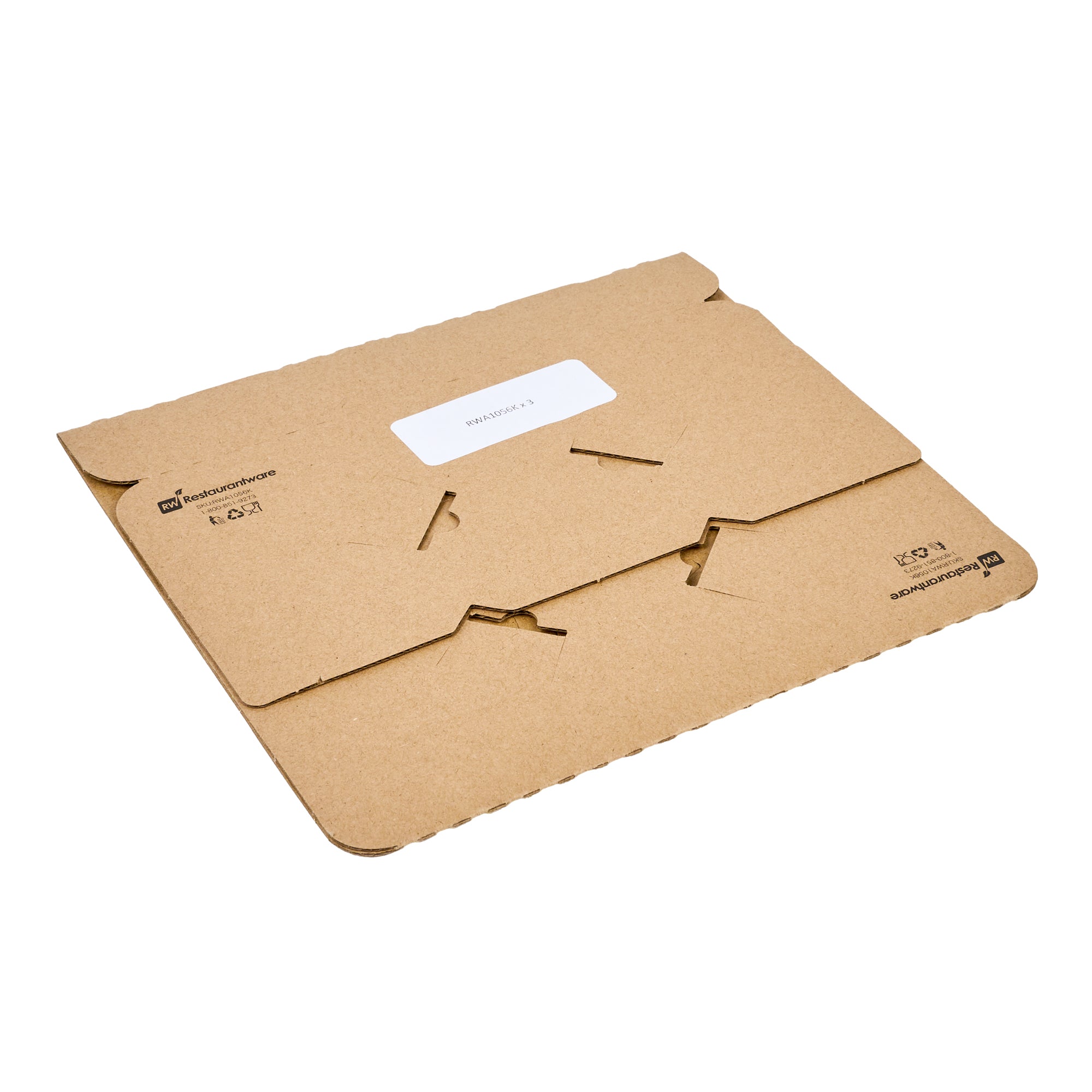 Saving Nature Kraft Paper Convertible Drink Carrier - Fits 2 or 4 Cups - 8 1/2" x 6 1/2" x 1 1/2" - 100 count box