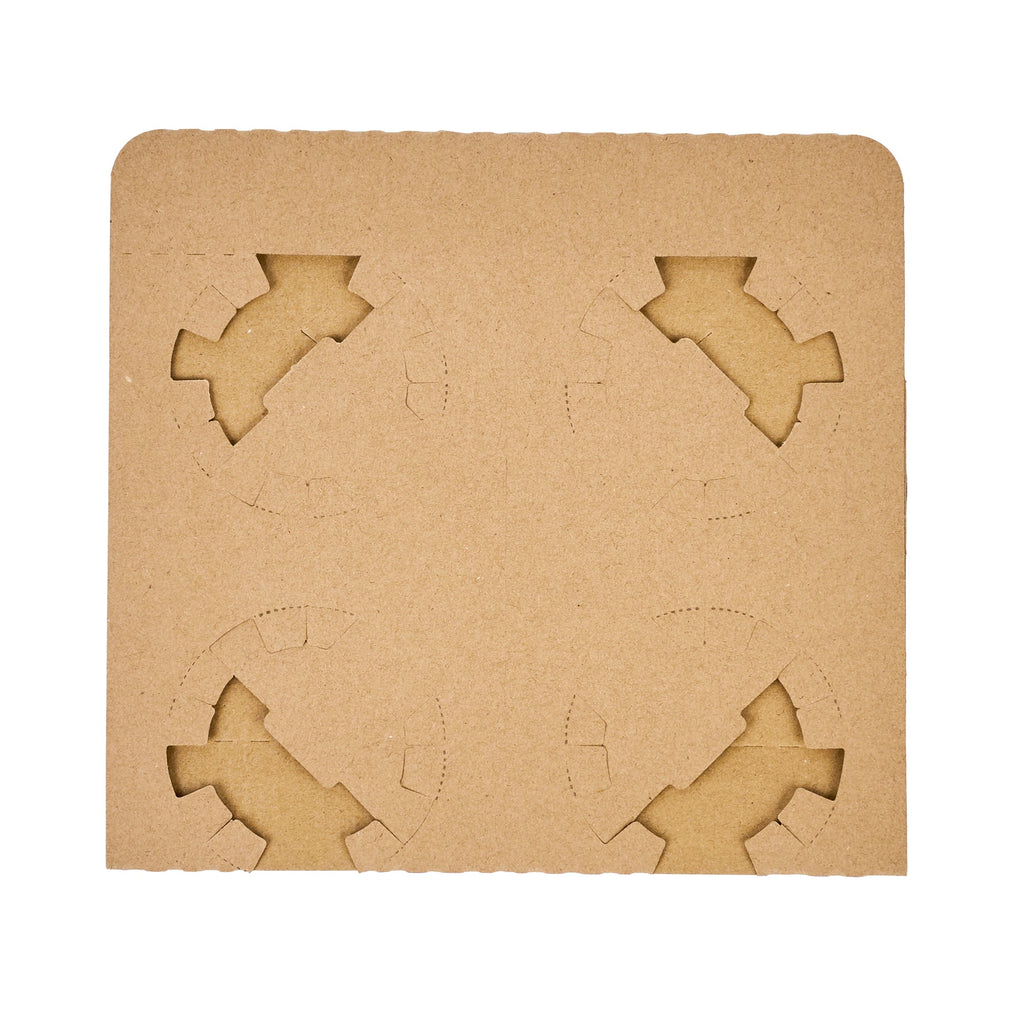 Saving Nature Kraft Paper Convertible Drink Carrier - Fits 2 or 4 Cups - 8 1/2" x 6 1/2" x 1 1/2" - 100 count box