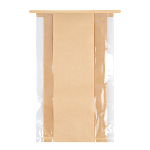 Bag Tek Kraft Paper Bakery Tin Tie Bag - 8 1/4" x 4" x 13 3/4" - 100 count box