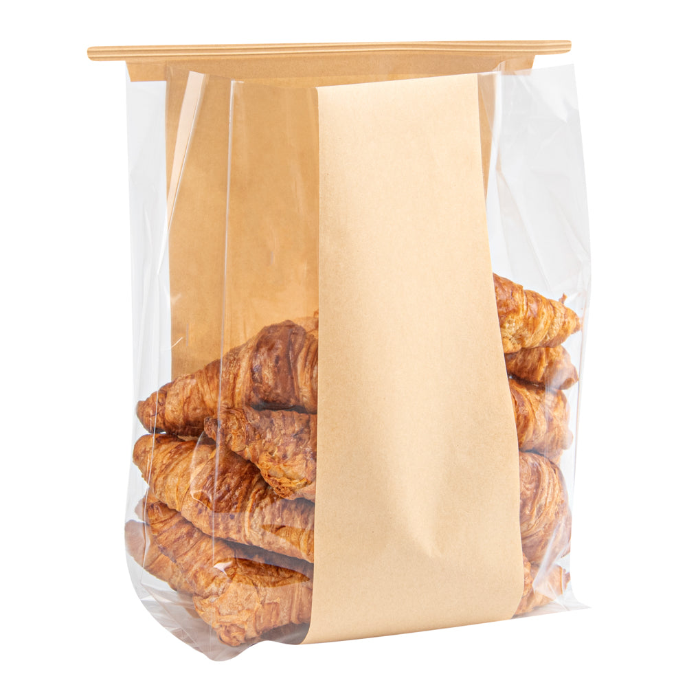 Bag Tek Kraft Paper Bakery Tin Tie Bag - 8 1/4" x 4" x 13 3/4" - 100 count box