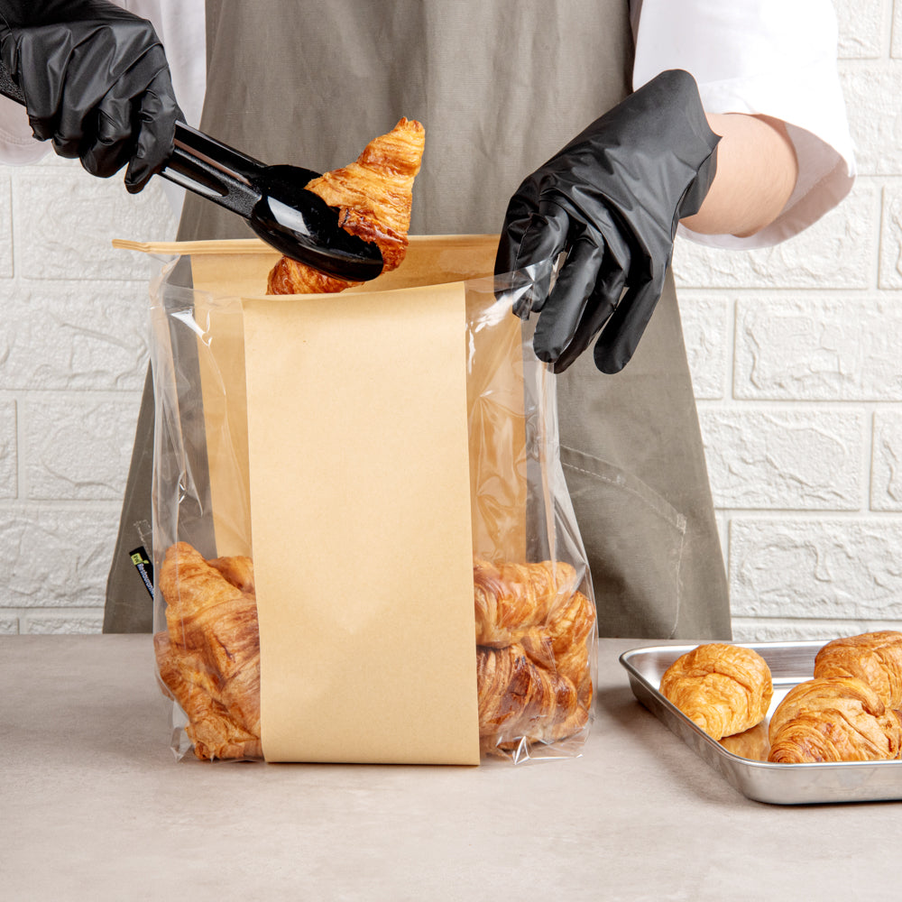 Bag Tek Kraft Paper Bakery Tin Tie Bag - 8 1/4" x 4" x 13 3/4" - 100 count box