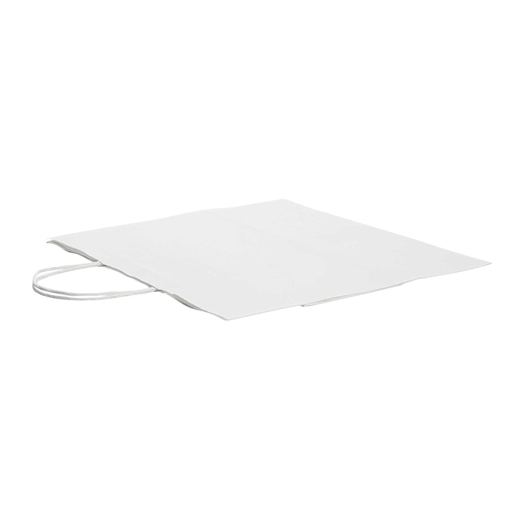 Saving Nature White Paper Retail Bag - with Handles - 12 1/2" x 8 1/4" x 11 1/4" - 100 count box