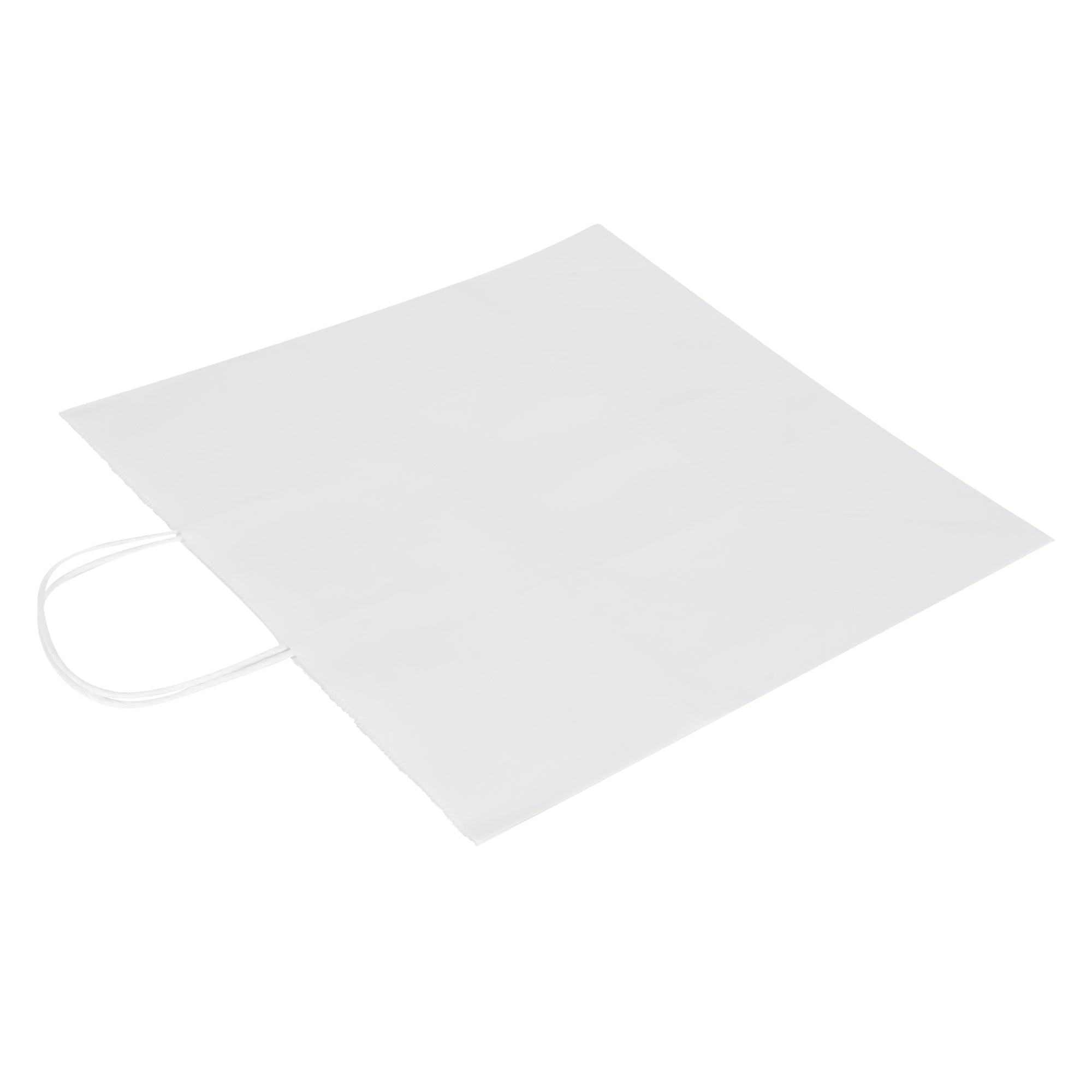 Saving Nature White Paper Retail Bag - with Handles - 14 1/4" x 8 1/4" x 13 1/4" - 100 count box
