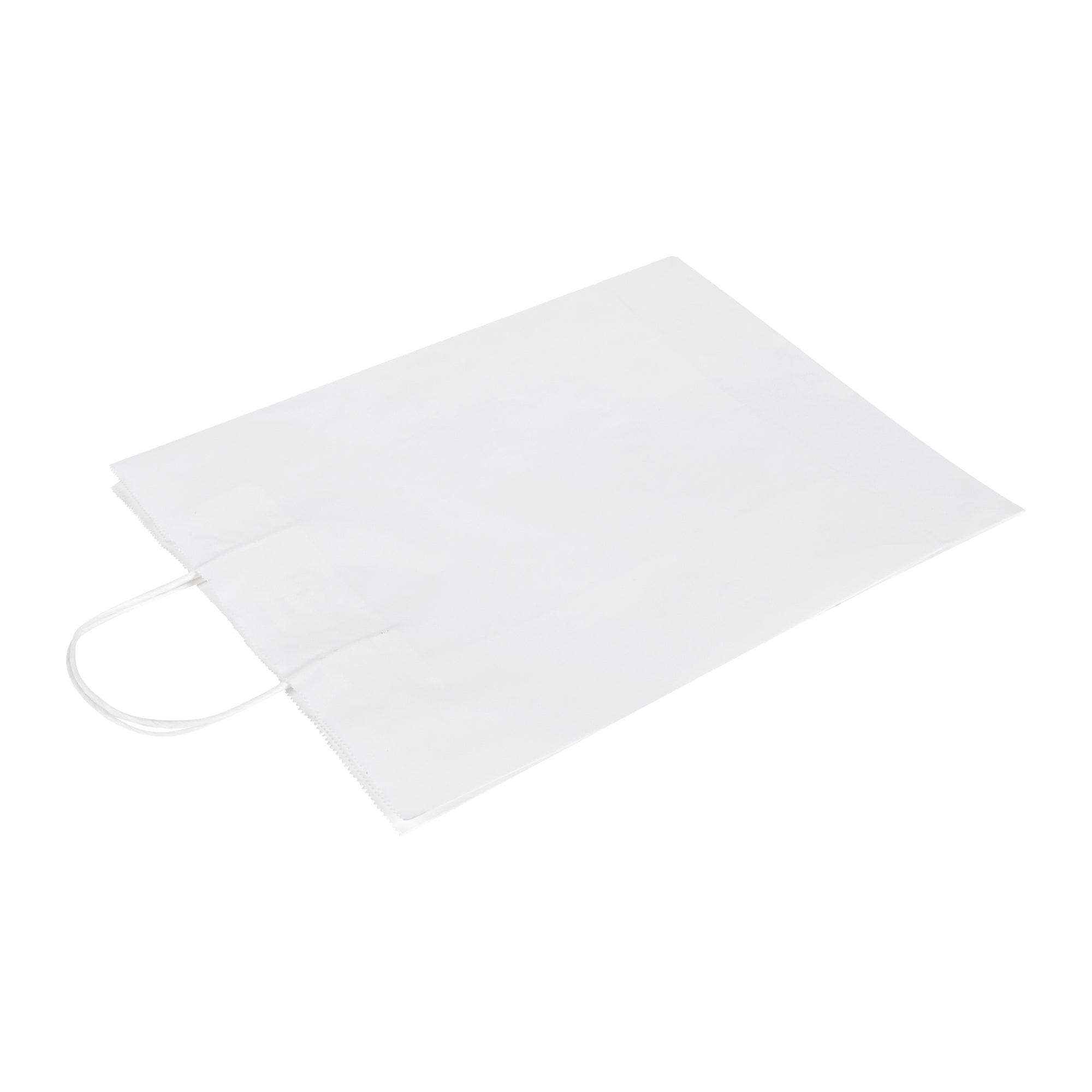 Saving Nature White Paper Retail Bag - with Handles - 12 1/2" x 6 1/4" x 17" - 100 count box