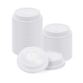 Restpresso Clear Plastic 2-in-1 Straw or Sippy Coffee Cup Lid - with Detachable Double Plug, Fits 8, 12, 16 and 20 oz - 500 count box
