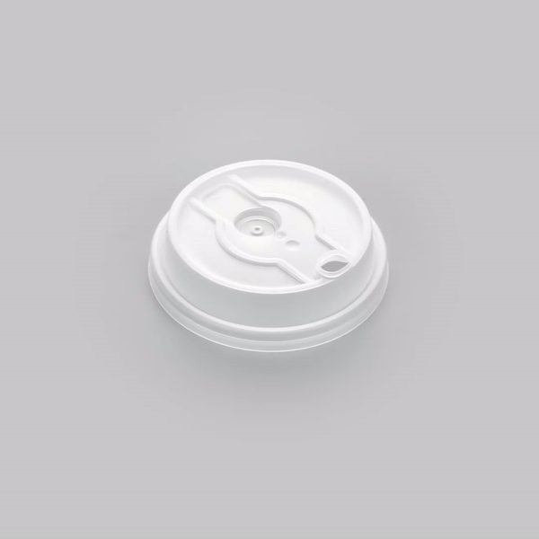 Restpresso Clear Plastic 2-in-1 Straw or Sippy Coffee Cup Lid - with Detachable Double Plug, Fits 8, 12, 16 and 20 oz - 25 count box