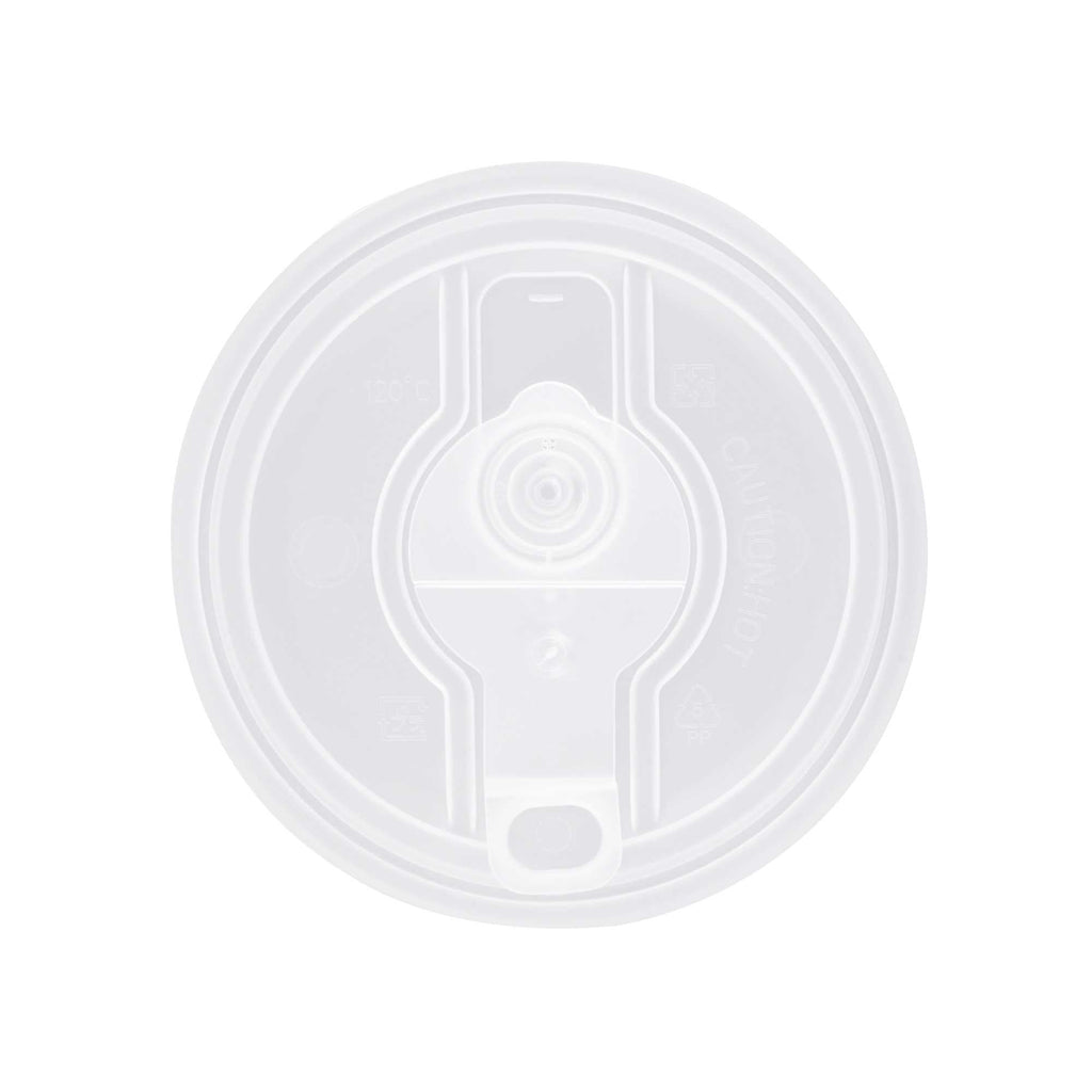Restpresso Clear Plastic 2-in-1 Straw or Sippy Coffee Cup Lid - with Detachable Double Plug, Fits 8, 12, 16 and 20 oz - 25 count box