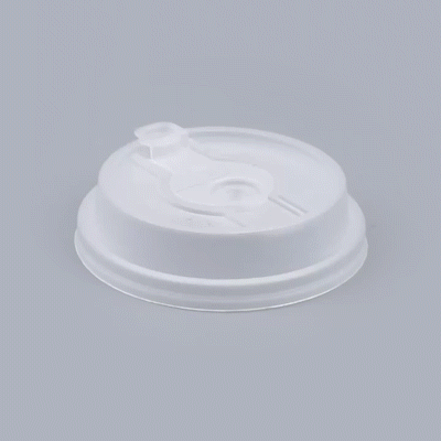 Restpresso Clear Plastic 2-in-1 Straw or Sippy Coffee Cup Lid - with Detachable Double Plug, Fits 8, 12, 16 and 20 oz - 500 count box
