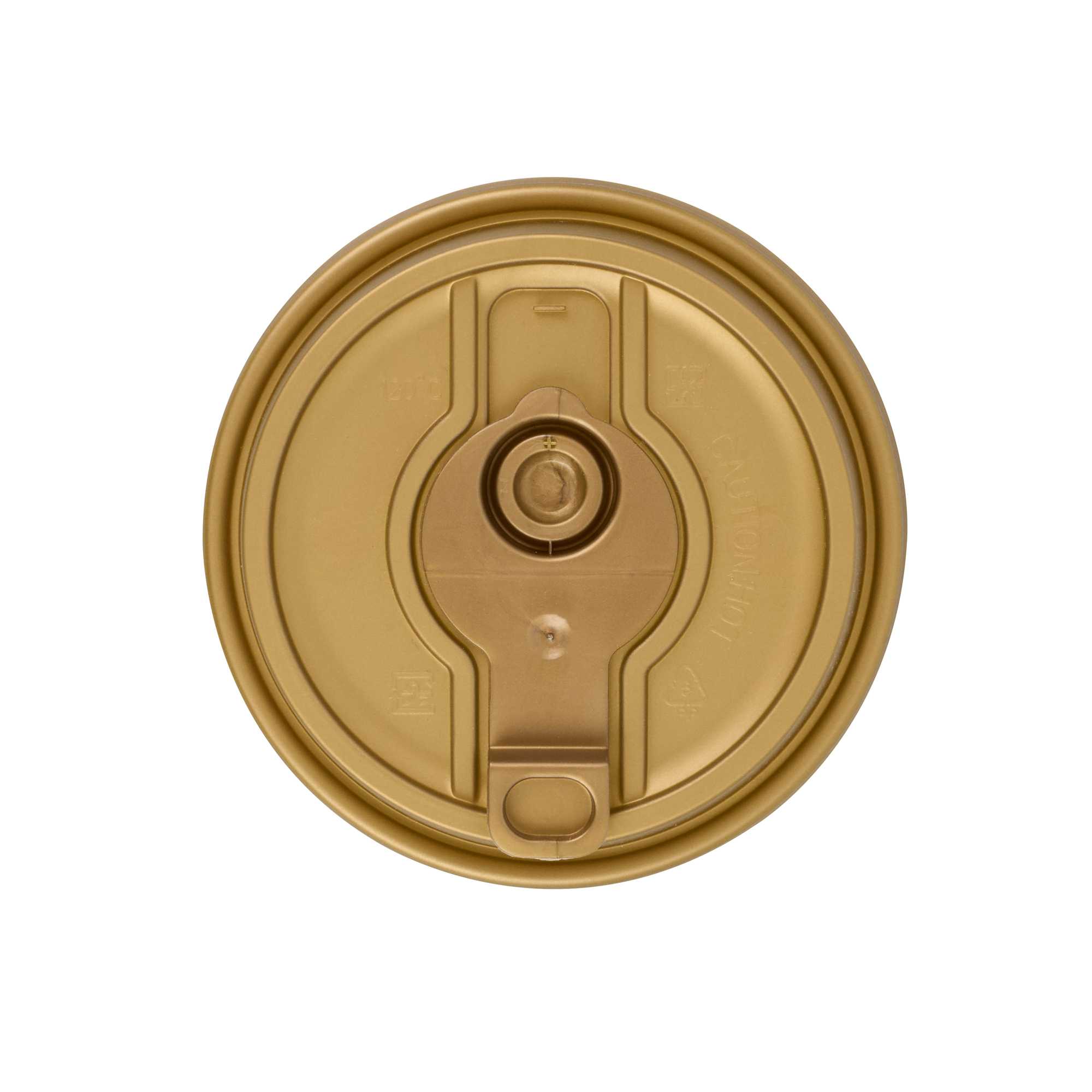 Restpresso Gold Plastic 2-in-1 Straw or Sippy Coffee Cup Lid - with Detachable Double Plug, Fits 8, 12, 16 and 20 oz - 500 count box